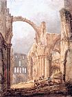Interior of Lindisfarne Priory by Thomas Girtin